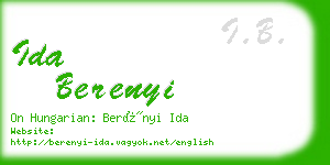 ida berenyi business card